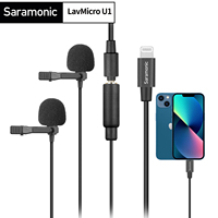 Saramonic LavMicro U1 Wired Lavalier Clip-on Condenser Microphone for iPhone ipad IOS Mobile Devices Youtube Interviews Vlogs