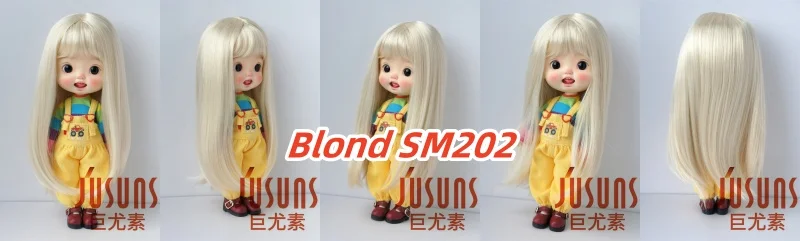 Jusuns JD371 9-10inch 10-11inch Soft Synthetic Mohair Doll Wig Full Bangs Miranda BJD Hair OG Blythes Meadow Doll Accessories