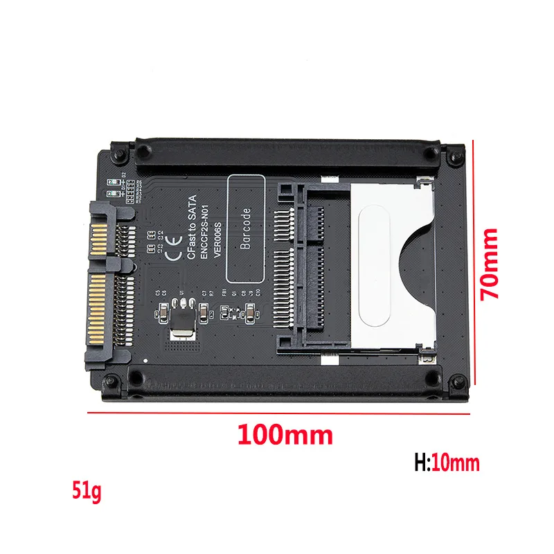 

JonISerl Cfast 2.0 to Sata 3.0 Hard Disk Adapter Memory Card Ssd HDD Connector Reader, Precision, Stable Performance