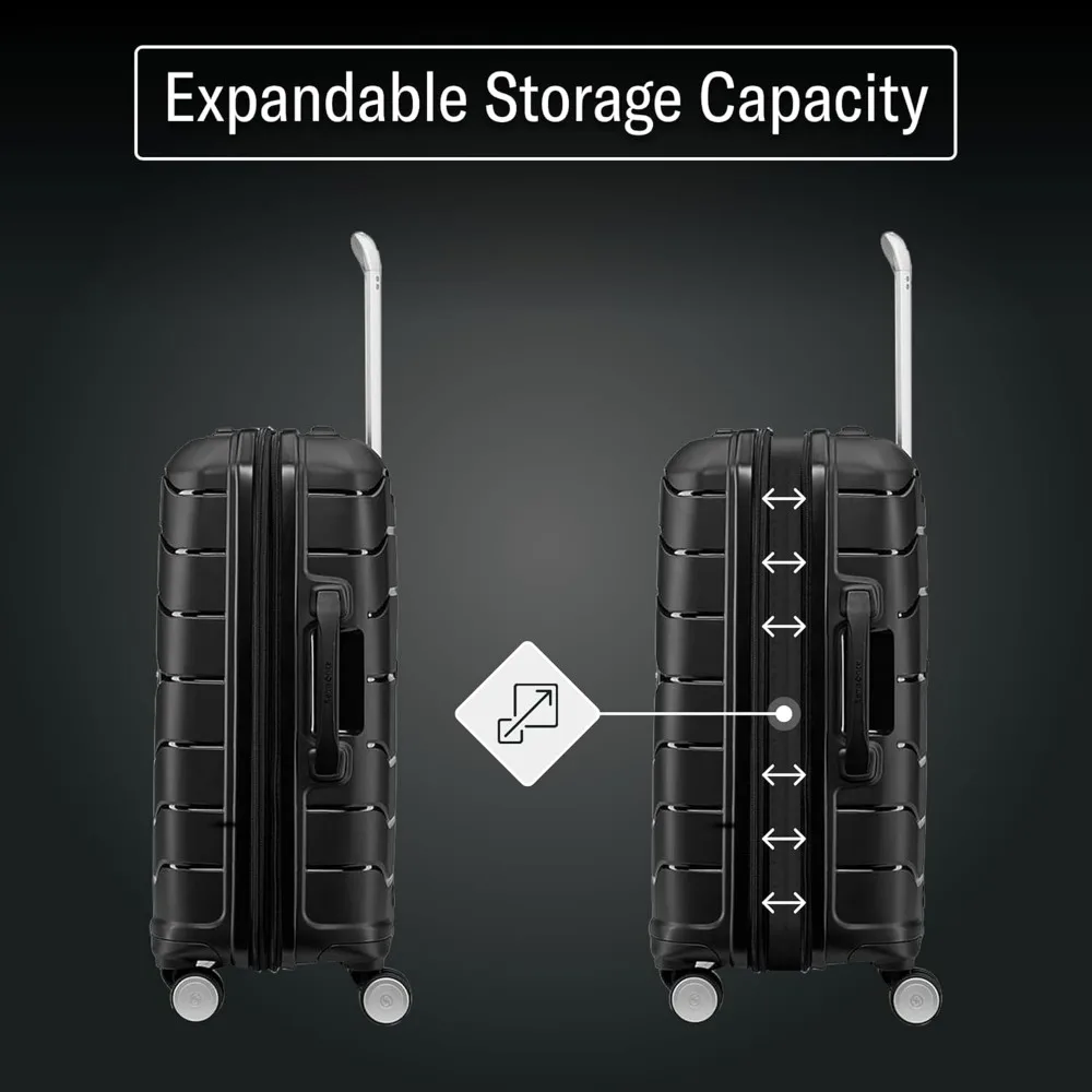 28-inch large luggage with dual 360° spinner wheels - tsa lock, airline-approved, lightweight