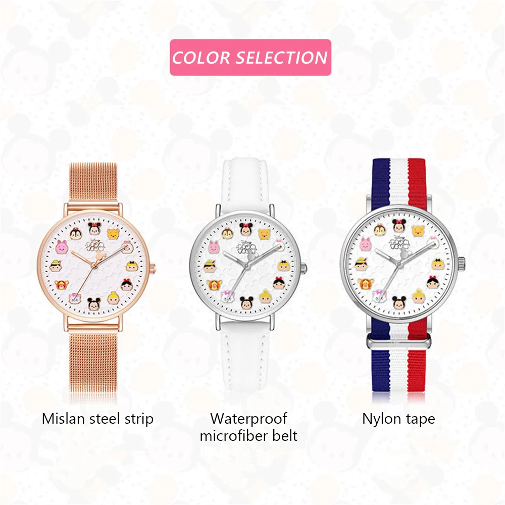 Disney Watch Women\'S Fashion Quartz Watch Luminous Waterproof  Watch Leisure Watch Quartz Wrist Watch For Female Reloj De Mujer