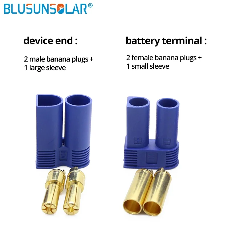 BLUSUNSOLAR 1 Pair EC5 Gold Banana Plug Bullet Connector with Housing Shell for RC Lipo Battery ESC Speed Controller Motor Part