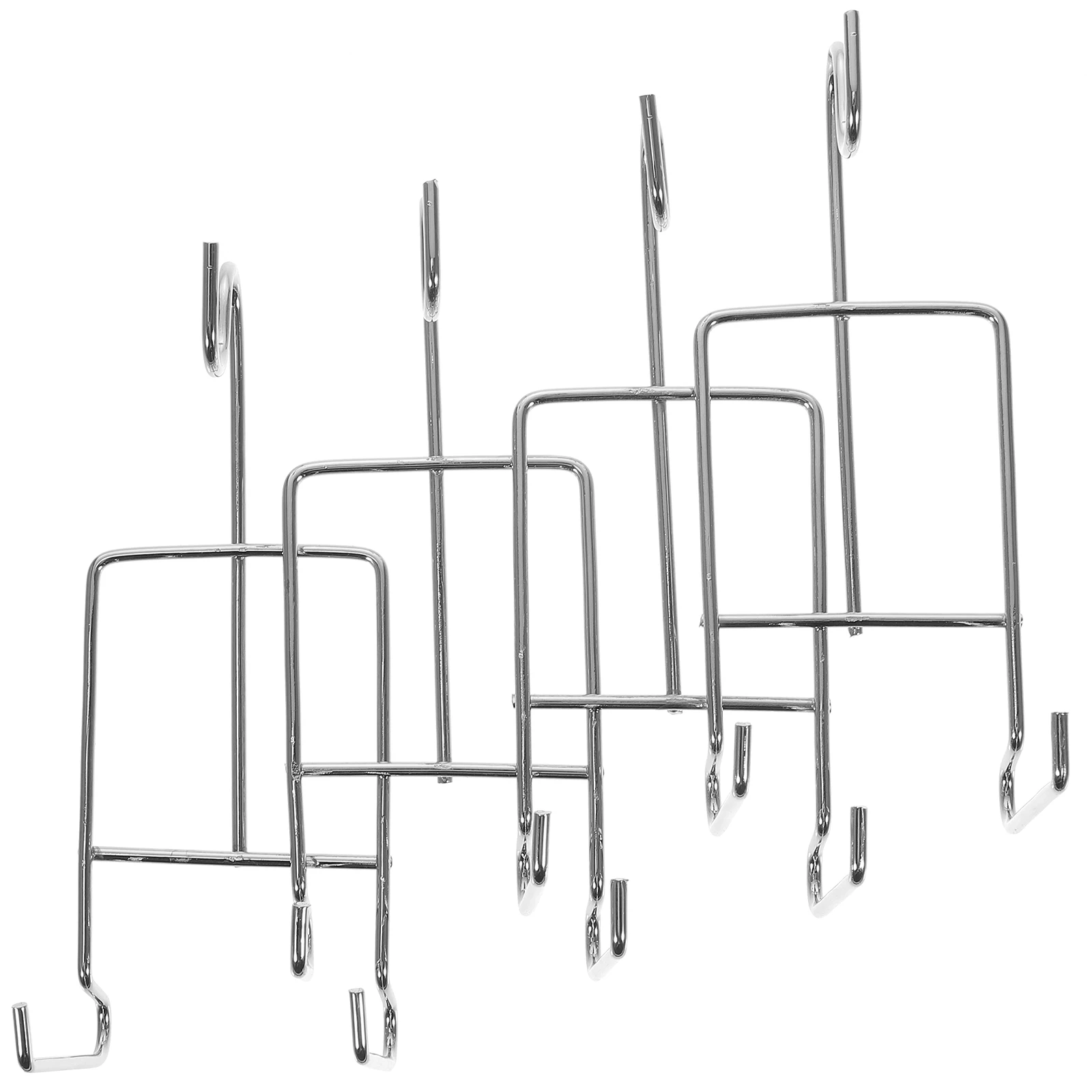 

4pcs Cup Holder Silver Plate ganizer Rack Mug Display Storage Wall Shelf Iron Durability Home Plate Storage Office