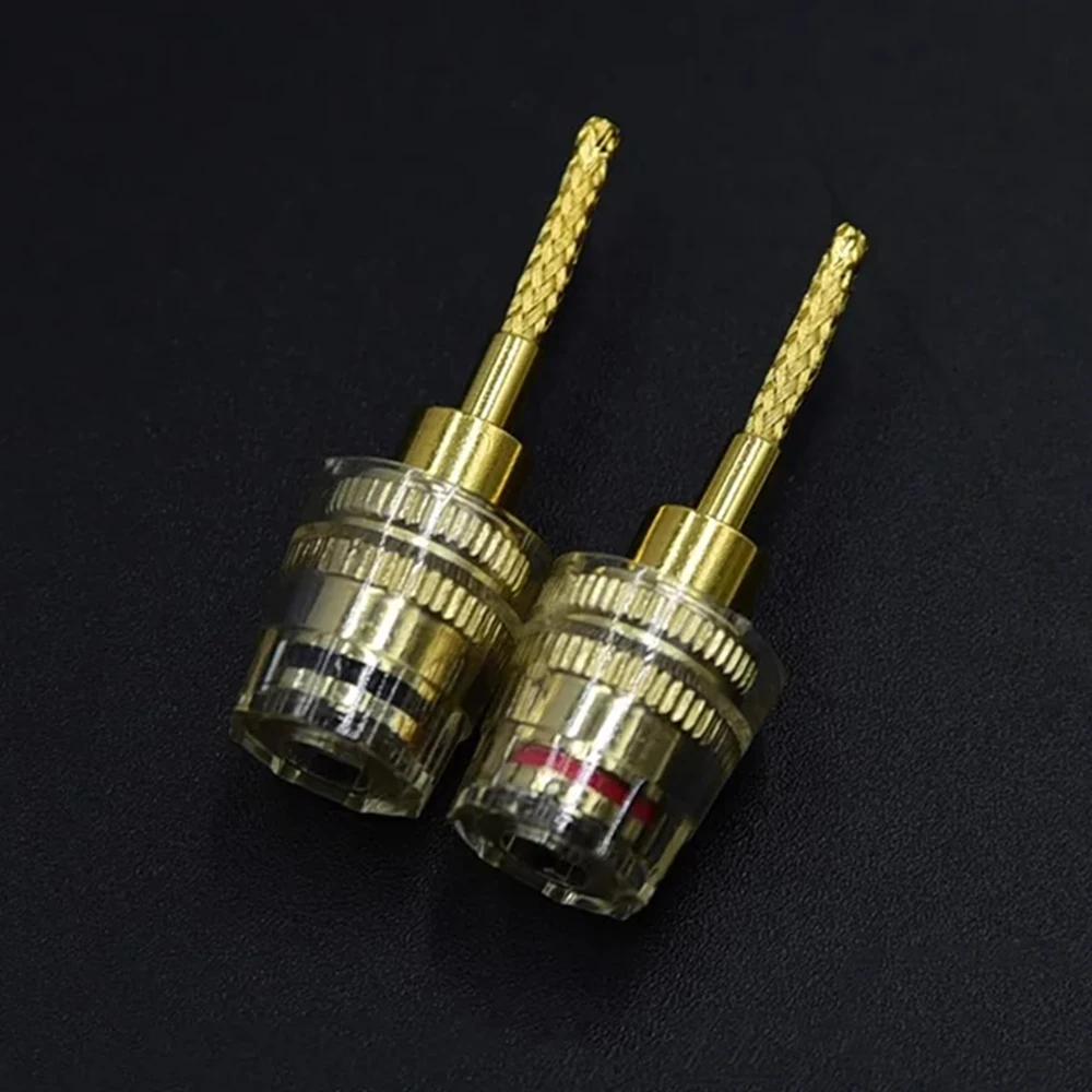 Flex -Type to Banana Plugs to 4mm Female Banana Jack Speaker Audio Adapter for Spring Loaded Terminals Amplifier Sound Systems
