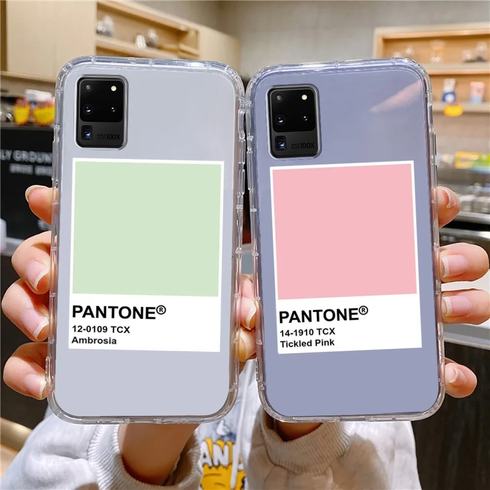 Pantone Colorful Card Solid Color Phone Case For Samsung Galaxy A52 A12 A51 S21 Edge S22ULTRA S23 S20LITE Plus Ultra Cover