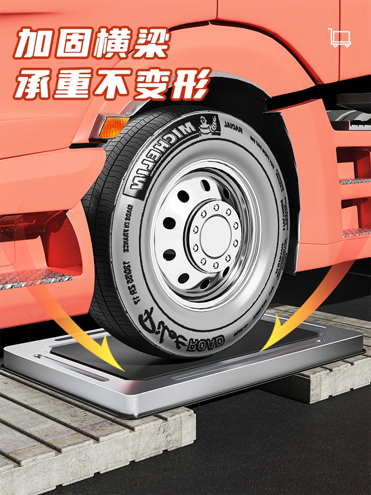 Thickened Steel Plate Trolley , Light Flatbed Truck   Pallet  Folding Portable Household Silent Trailer