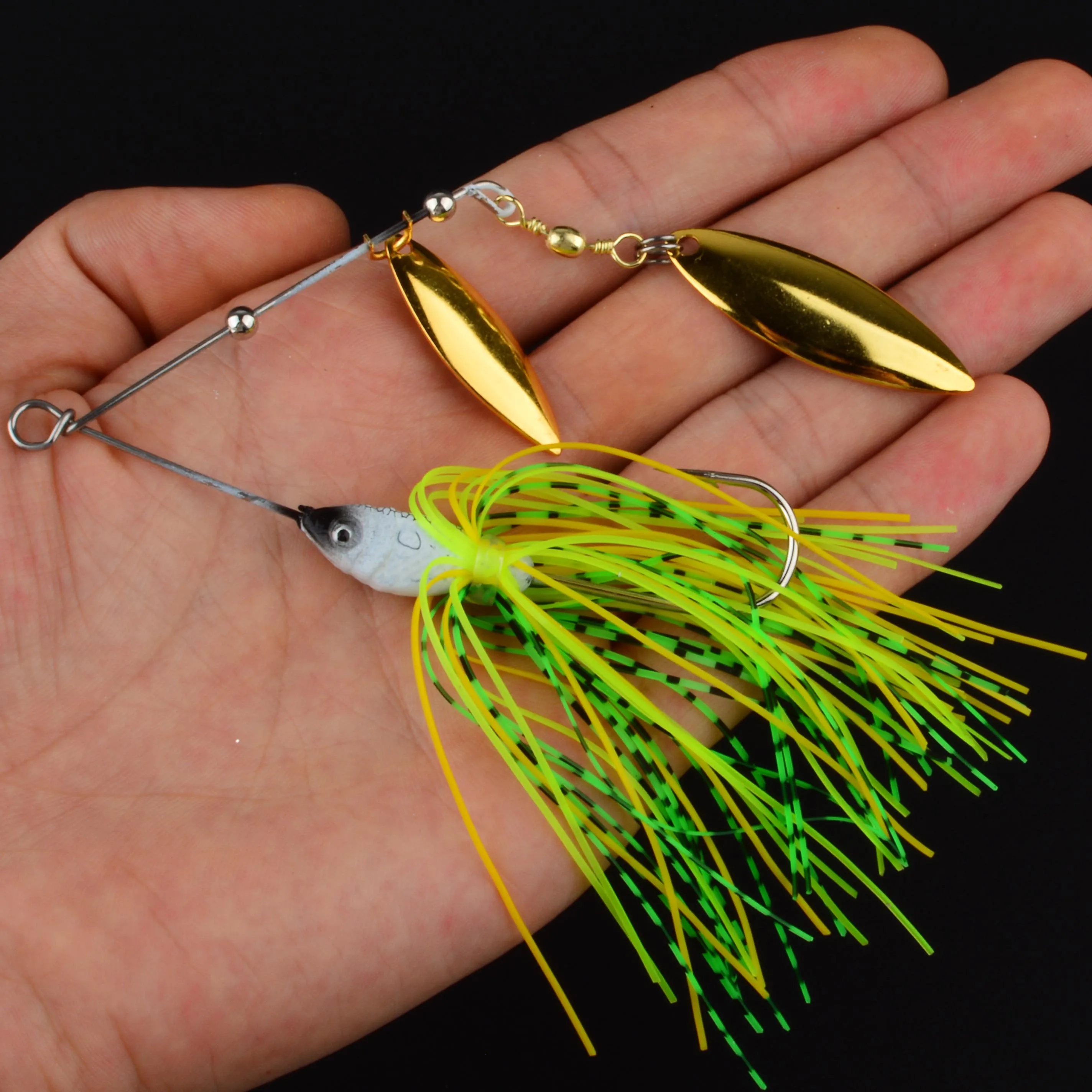Spinnerbait metálico para lubina – Señuelo giratorio de pesca - imagen 2