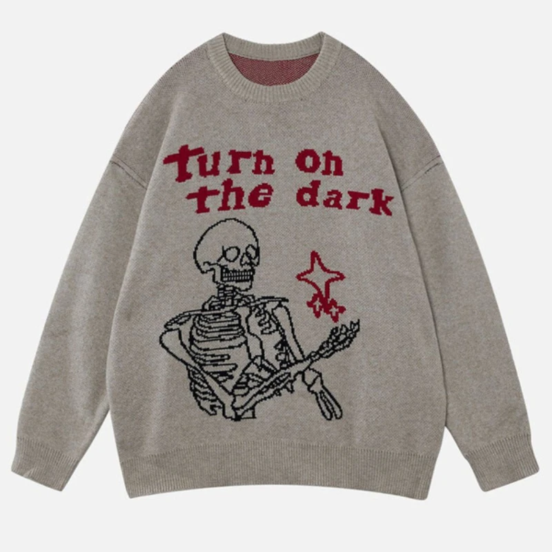 

Gothic Skeleton Traf-2024 Women's Sweater zssiibo Official Website Autumn New y2k Fashion Couple Clothing Women's Clothing Sales
