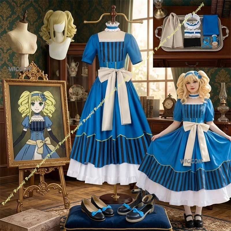 

Anime Costume Lizzy Costume Elizabeth Cosplay Halloween Play Role Clothes High Quality Complete Set With Clothes,Wig,Shoes