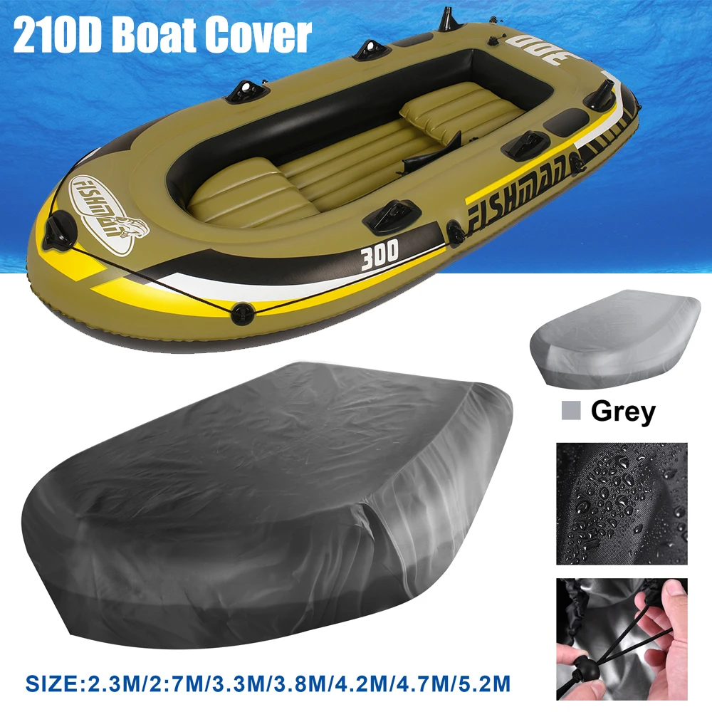 

210D Inflatable Boat Cover UV Resistant Rubber Dinghy Protective Case Dustproof Kayak Oxford Cloth Waterproof Light Weight