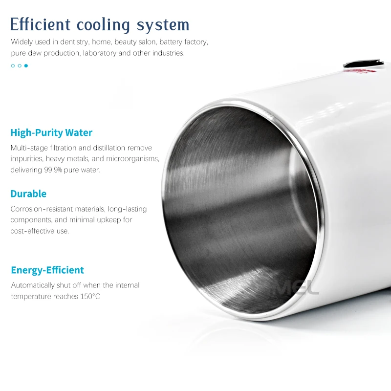 

Pure Water Distiller Filter Machine Dental Lab Equipment Stainless Steel Water Distiller Water Purifier
