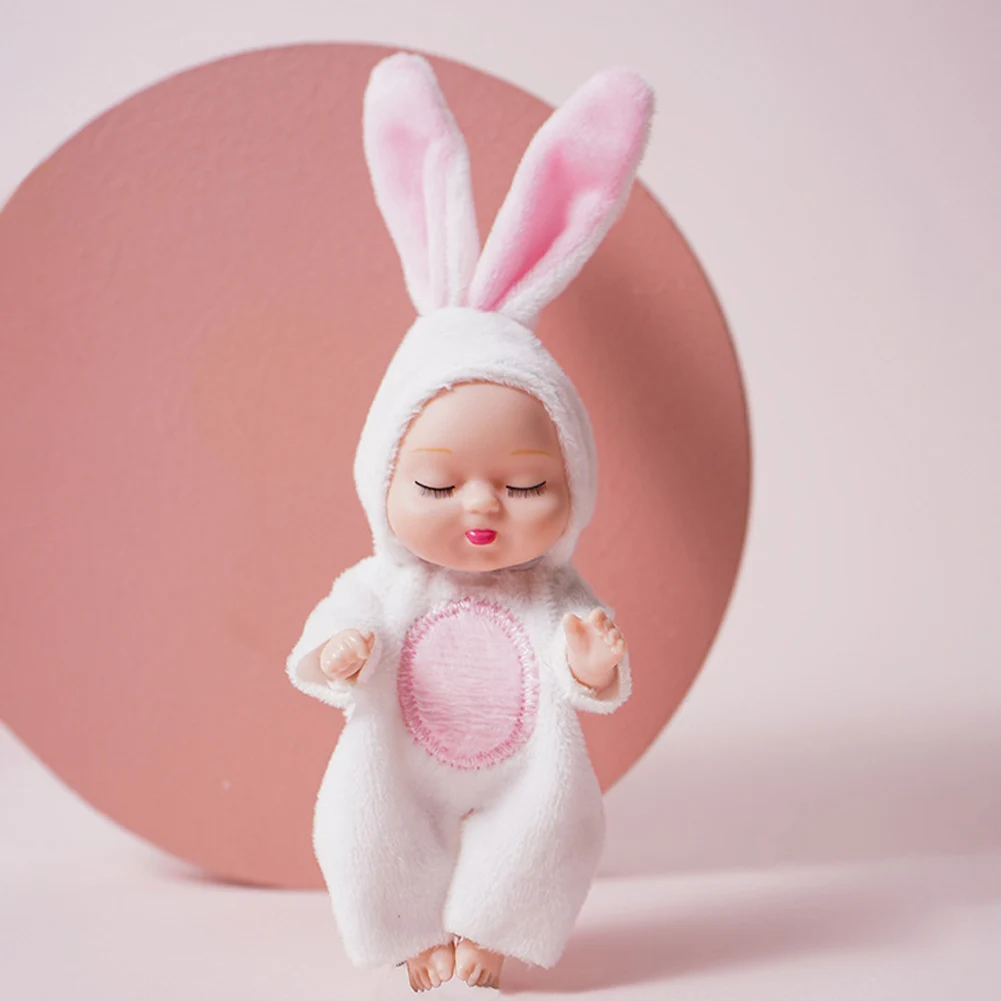 1/6 szt. 11cm Mini Lalka Reborn Śliczny Śpiący Niemowlak Seria Lalka Miniaturowa Lalka Reborn Noworodek Lalka dla Dzieci Prezent Urodzinowy