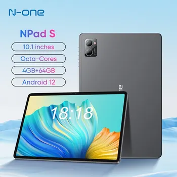 N-ONE NPad S 2023 10.1 인치 태블릿 패드, 듀얼 와이파이, BT5.0 태블릿, 1280X800 HD, 4GB, 64GB, 안드로이드 12, MTK8183, 8 코어, 6600mAh