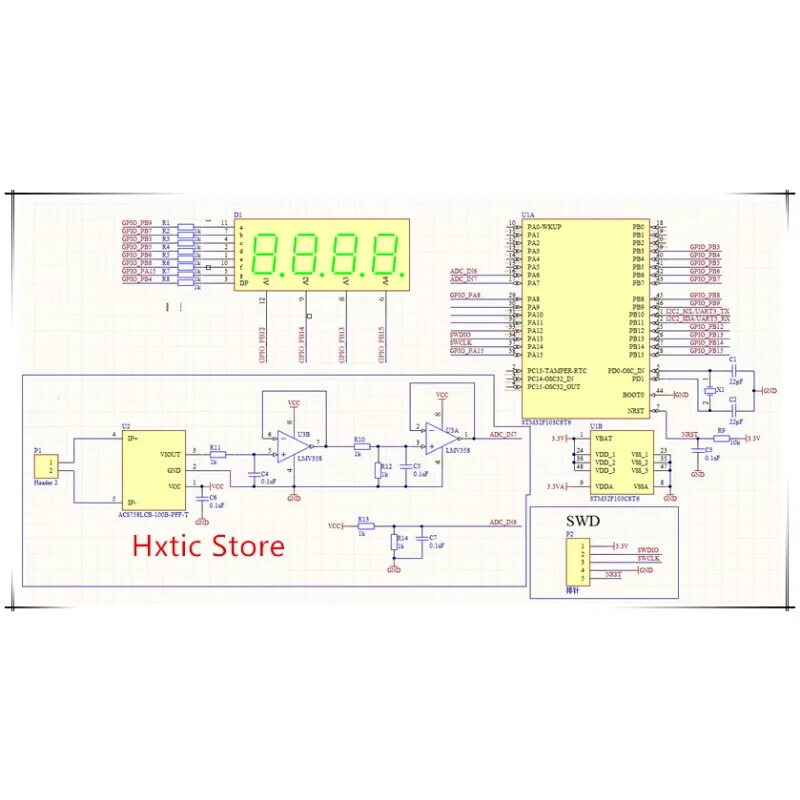 Nouveau 1 pièces/uno ACS770LCB-050U ACS770LCB 050U ACS770 0-50A DC compteur d'affichage de courant