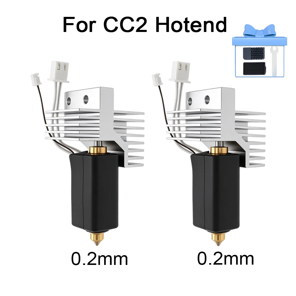 Upgrade Hotend For Elegoo Centauri Carbon 2 Hotend Assembly Ceramic Hotend Extruder 0.2 0.4 0.6 0.8 Nozzle CC2 Hotend 3D Parts image 3