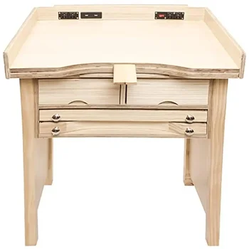 목제 주얼리 작업대, 쥬얼리 제작 도구 보관 벤치, 헤비 듀티 정리함 스마트 스테이션, 야외 실내 공예 테이블