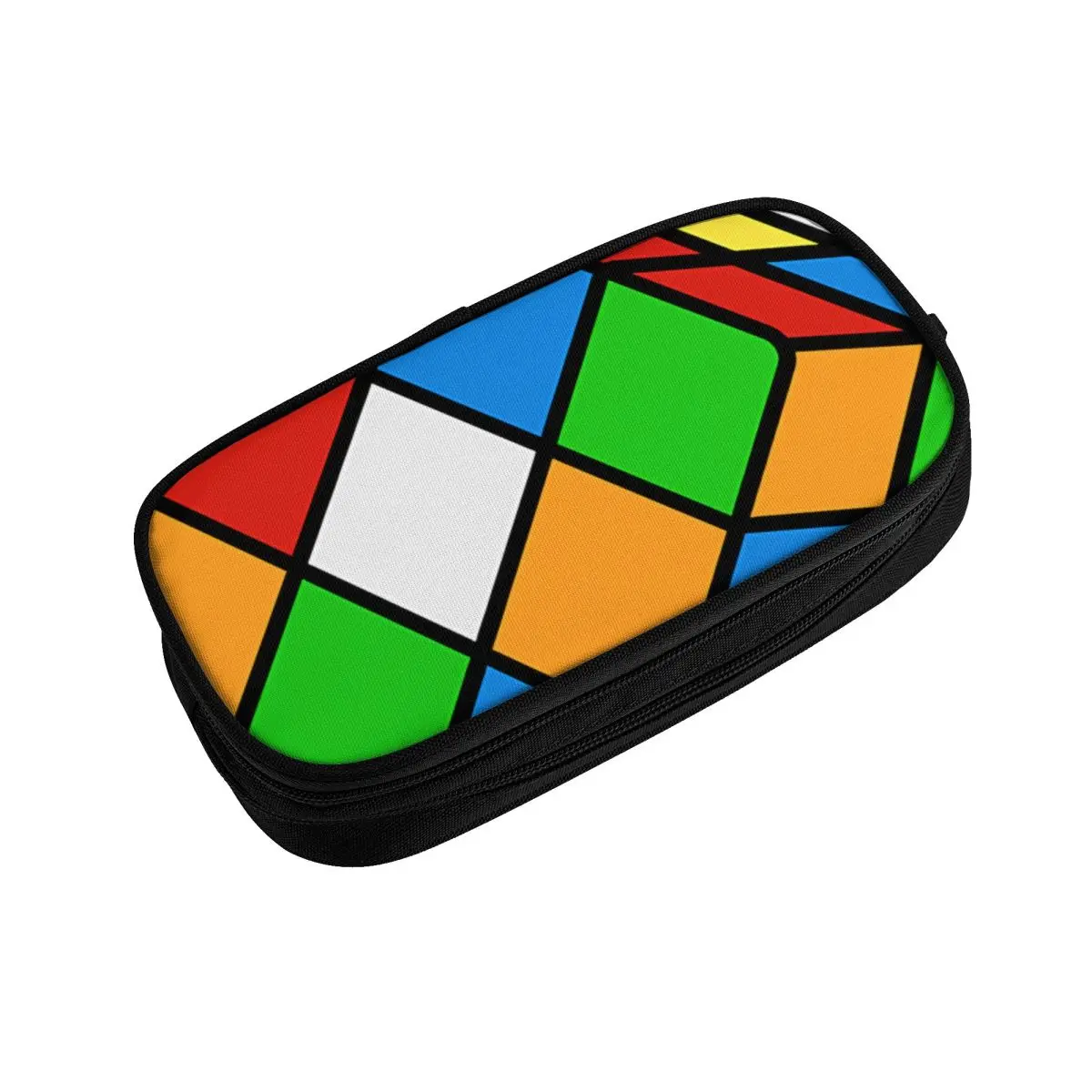 Imagem -03 - Cubo Derretido Rubiks Lápis Cases Grande Armazenamento Pen Bolsa Acessórios Escolares Matemática Geométrica Matemática Bonito Personalizado Meninas Meninos