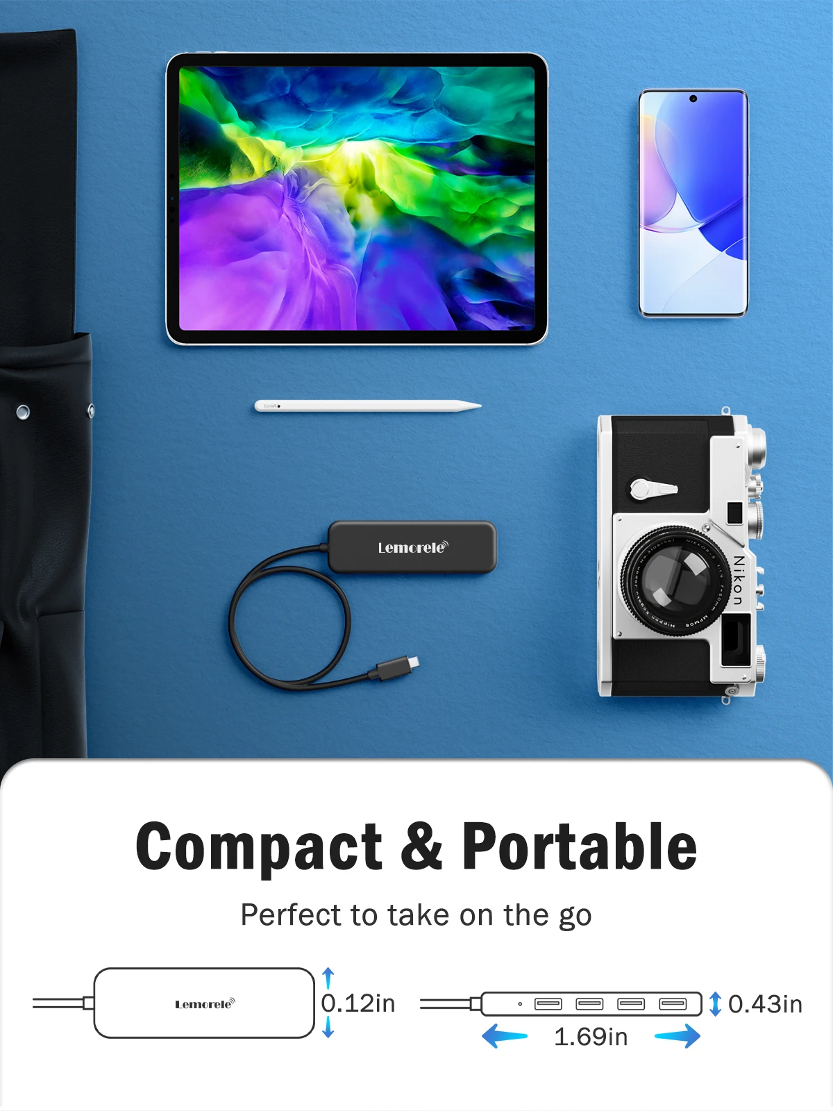 Lemorele USB 3.0 HUB 4 in 1 Type C Adapter 4 Ports Slot USB C Hub USB Hub 3.0 High Speed For Laptop Windows Mac