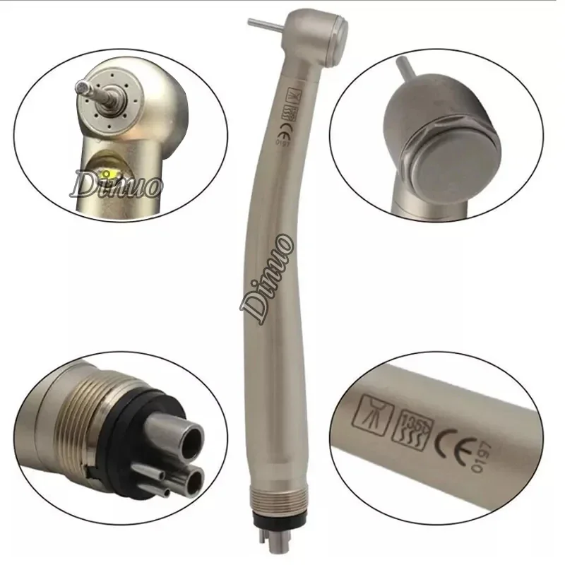 den tal highspeed handpiece 4spray with 4 point anti suck back system plus led highspeed push button handpiece den tal turbina