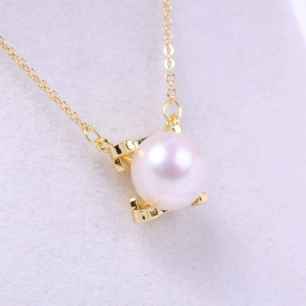 Brass 18K Gold Plated Letter Pearl Pendant Blank Setting, Elegant Versatile DIY Necklace Accessories For Women