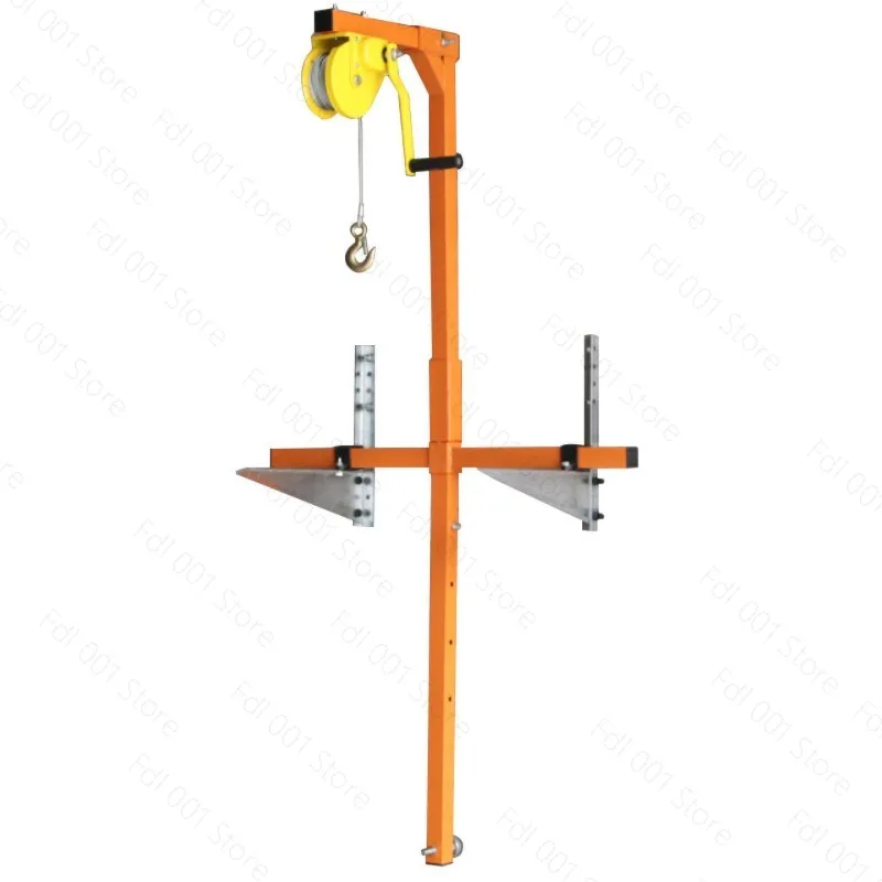 Self-Locking Folding Crane Manual Winch Assembly Tool Installation Stainless Steel Air Conditioning Lifting Tools