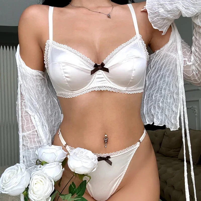 

Sexy Underwear Women Lingerie Set Lace Bra Set Elegant Ladies Thin Seamless Bra and Panty Set