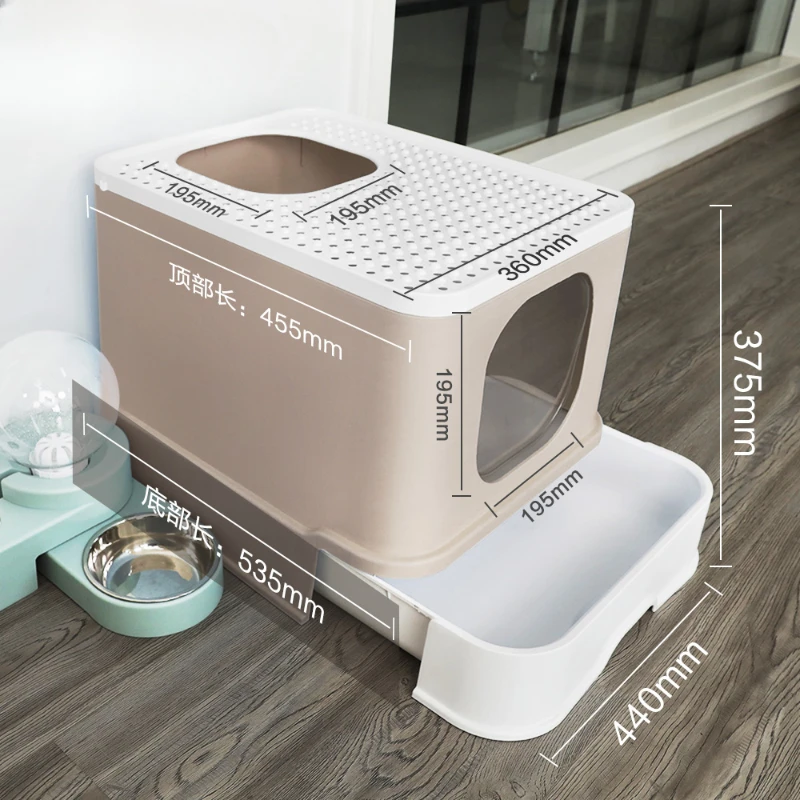 Hidden Training Sifting Sandbox Cat Bedpans Leak Proof Toilet Bathroom Cat Bedpans Top Entry Arenero Gatos Pet Products RR50CB