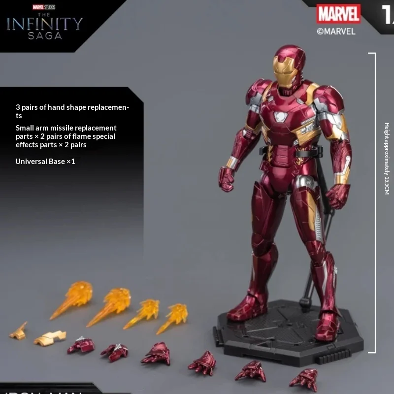 Neue Original Fondjoy Anime Figur Iron Man Mk46 Modellbausatz 1/12 Infinity Saga Ironman Mark 46 Montage Abs Gemeinsame bewegliche Spielzeuge