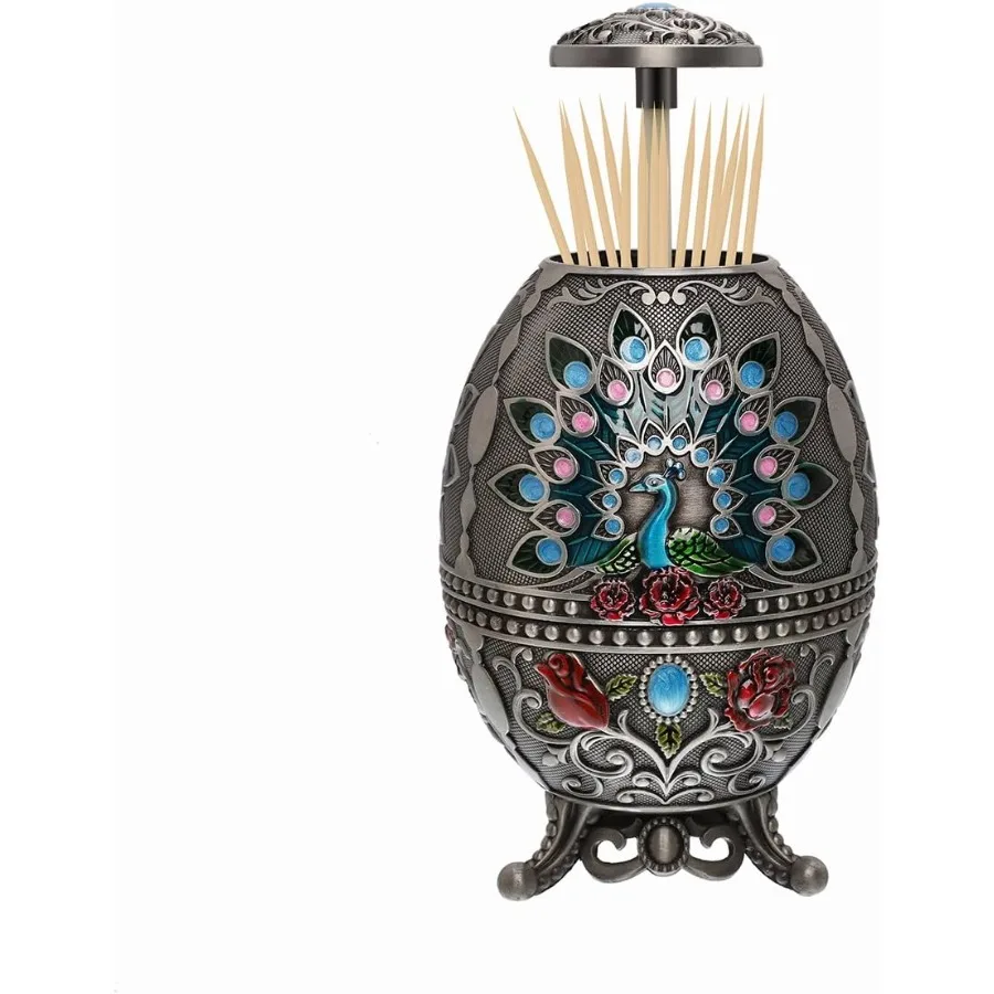 

Портативный выдвижной держатель для зубочисток с открывалкой для бутылок, автоматический всплывающий диспенсер для зубочисток в стиле ретро, чехол для хранения зубочисток Org