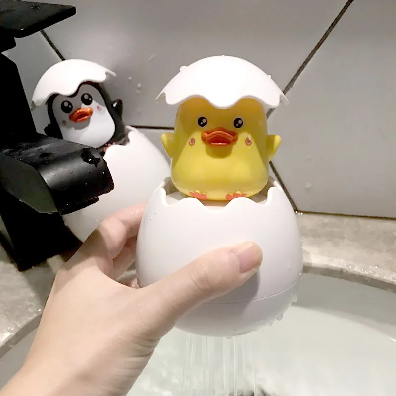 

Kids Cute Duck Penguin Egg Water Spray Sprinkler Baby Bathing Toy Bathroom Sprinkling Shower Swimming Water Toys Kids Small Gift