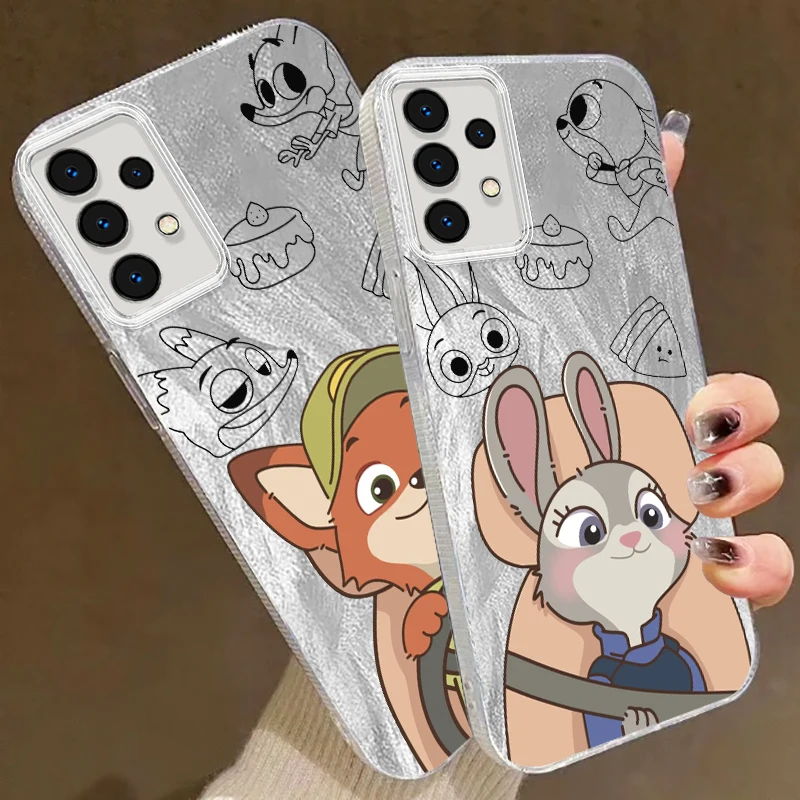 Zootopia Disney Schattige Liefhebbers Voor Samsung A73 A72 A71 A55 A54 A53 A52 A52 A51 A35 A34 A32 A13 A12 A05 A04 5G Veer Garen Tpu