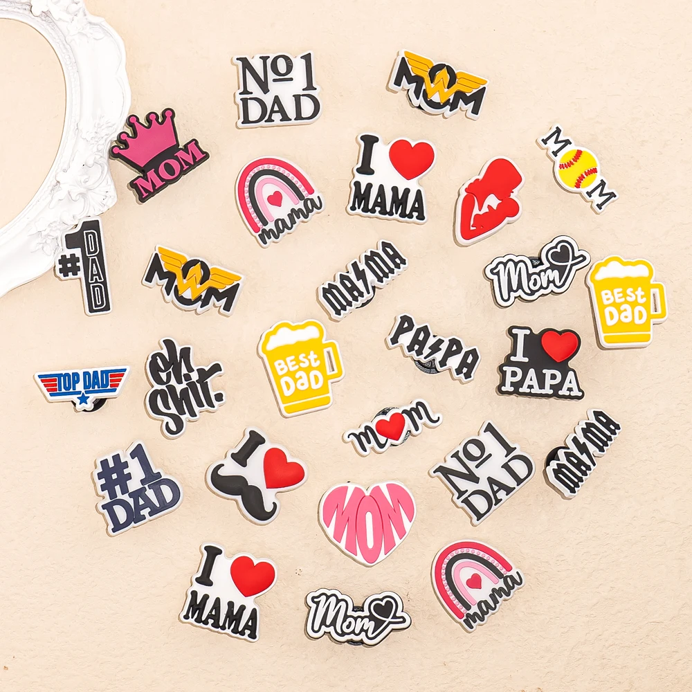 1/50 Stück Schuhanhänger für Familie, Mutter, Baby, Papa, Schuhdekorationen, Anstecknadeln für Frauen, Männer, Kinder, Ornament, Geschenk, Schuhzubehör, Schnalle – Detail 16