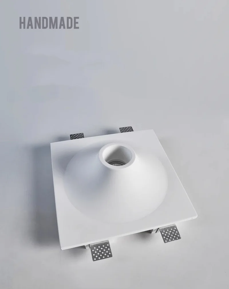 Downlight encastré en gypse plafonnier LED Anti-éblouissement intégré sans bordure projecteur salon couloir éclairage intérieur AC220V