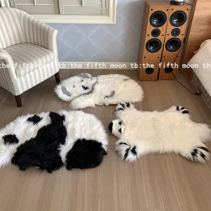 Bear Animal Plush Carpet Floor Non Slip Rug Bedroom Iving BedRoom Anti SlipRug Imitation Wool Soft Fluffy Floor Mat Home Decor