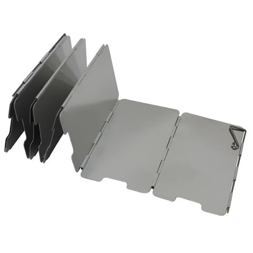

9 Plates Aluminium Alloy Windscreen for Camping Stove Foldable Fuel Saving Outdoor Cooking Picnic Hiking Gear