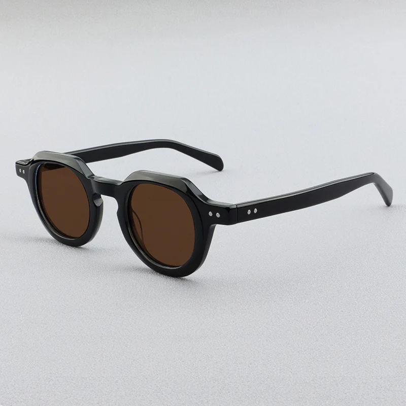 Japanese vintage acetate UV400 polarized sunglasses anti glare anti reflection brown dark green dark grey lens sunglasses