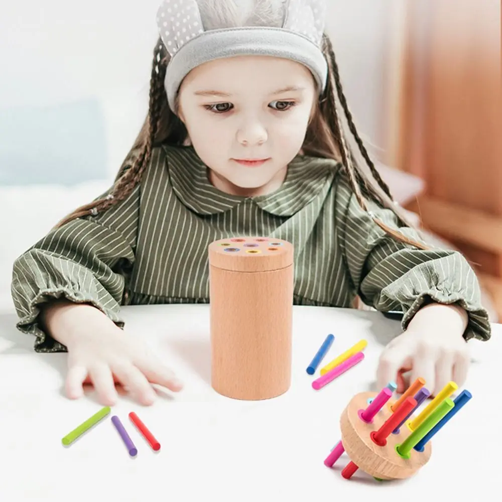 

42/16 разноцветные палочки, деревянная палочка, настольная игра, обучающая игра с 6 шариками, игра Монтессори с шариками, игра с подсчетом кубиков