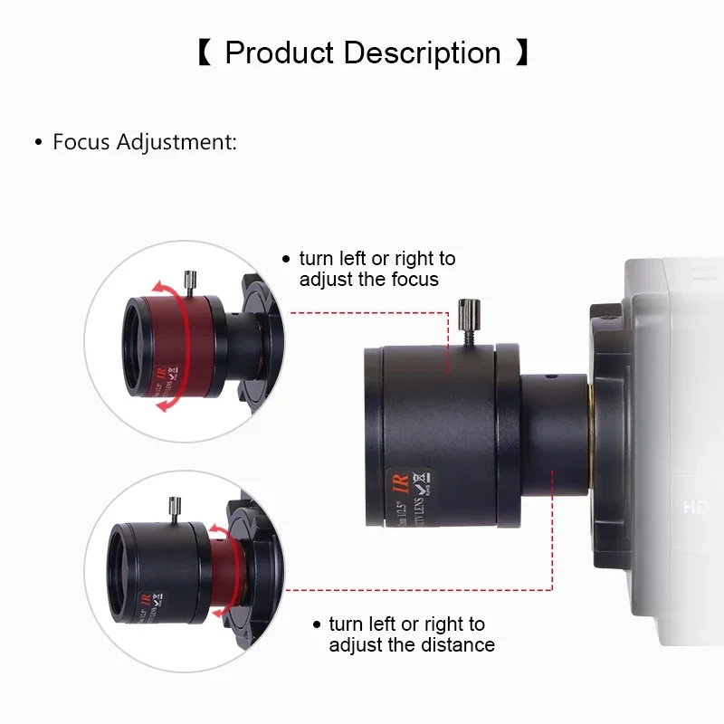 

New 5400 720P 6-22mm HD USB Varifocal Lens Camera Industrial Vision CMOS Sensor UVC Plug & Play for Video Conference