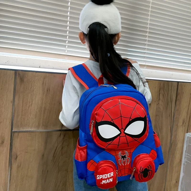 Spiderman Backpacks Super Heroes Student School Bag Cartoon 3d Stereo Kindergarten Backpack Children\'s Travel Bag Gift