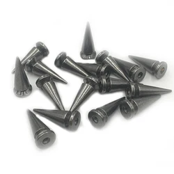 100sets 25mm Black Spots Tree Spikes Rivet Studs Punk Spikes Screw Back Leather Craft Punk Garment Rivets