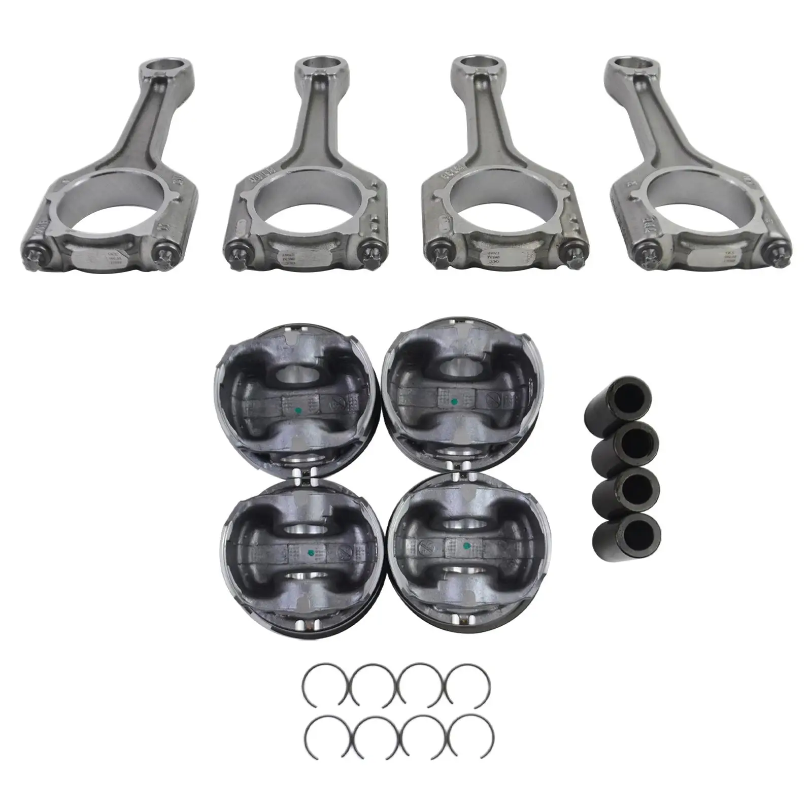 Pistons Connecting Rods for 2 3mm Set For 2 .0 TFSI for Audi A4 Q5 jetta gti CAE CCTA 06H198401A 06J198401D