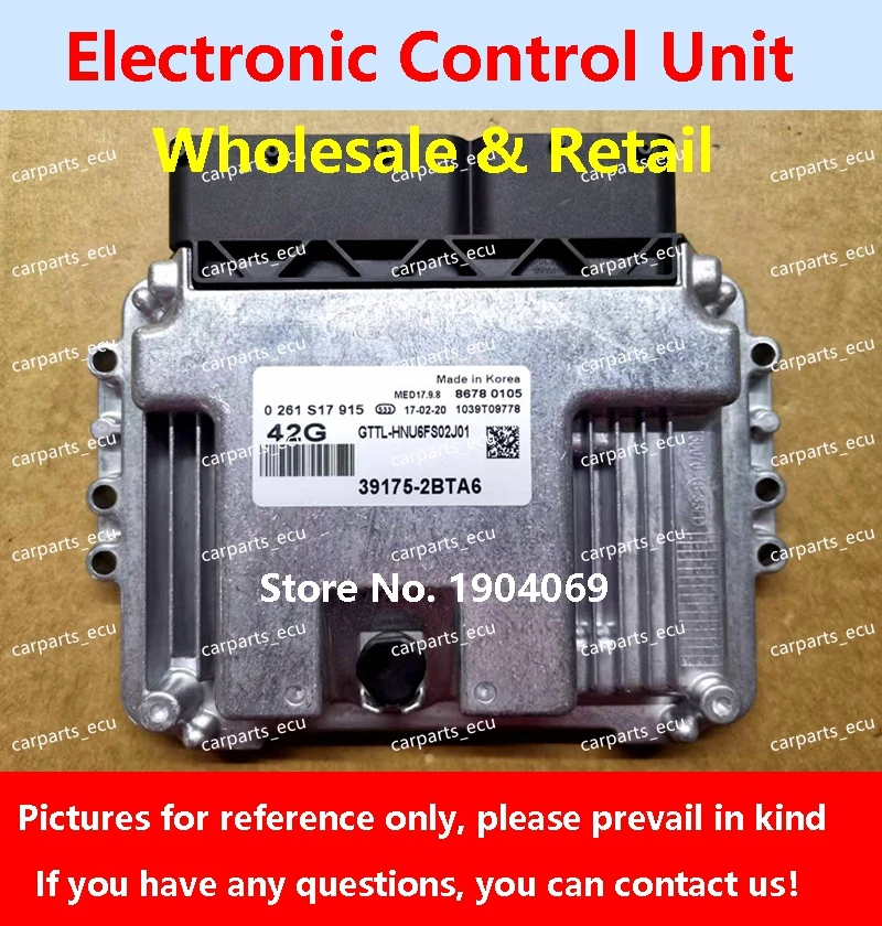 

39131-2BKB1 K093 ECU 39110-2BDM0 605 39110-2BAF2 K61B Engine Computer Control Module MED17.9.8 Fit For 39175-2BTA6 42G