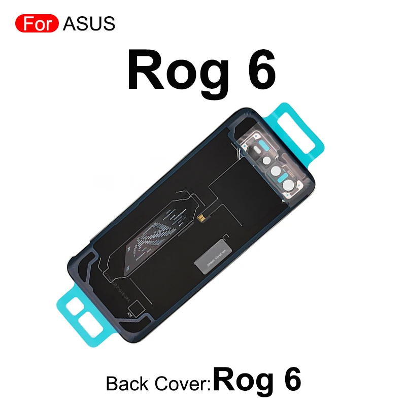 Imagem -02 - para Asus Rog Telefone Rog6 Cinza Preto Branco Traseiro Quadro Traseiro Capa Traseira Peças de Reposição Peças