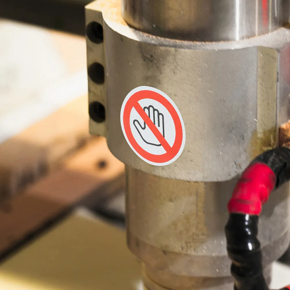 

6Pcs Do Not Touch Warning Stickers Safety Labels Peel Stick Vinyl Adhesive Caution Sign Industrial Workshop Door Window Machine