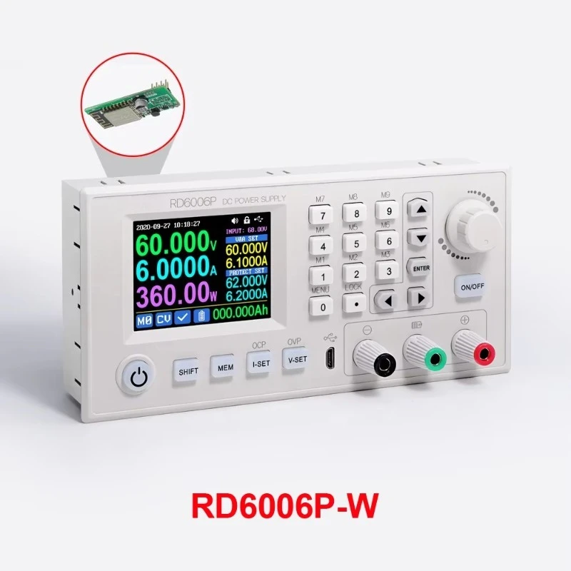 DR6006PW USB Wireless DC-DC Step Down Adjustable Lab Bench Power Converter 60V 6A For Laptop & Phone Repai