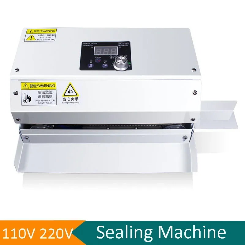 Packaging Machine Continuous Film Band Sealer Commercial Date Batch Number Printed Sealer Sealing Machine Automatic Food Tea Bag