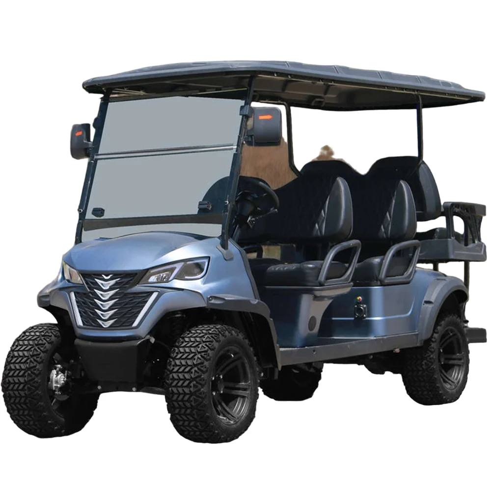 2024 New 4+2 6 Seater Electric Carts Utility Vehicle Off Road Buggy for Sale 4000w 5000w Golf Carts Electric