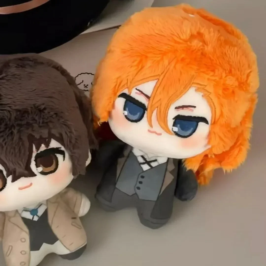 Bungo Stray Dogs Osamu Dazai Plush Pendant Chibi Chuya Nakahara Soft Stuffed Keychain for Fans Gift Collection