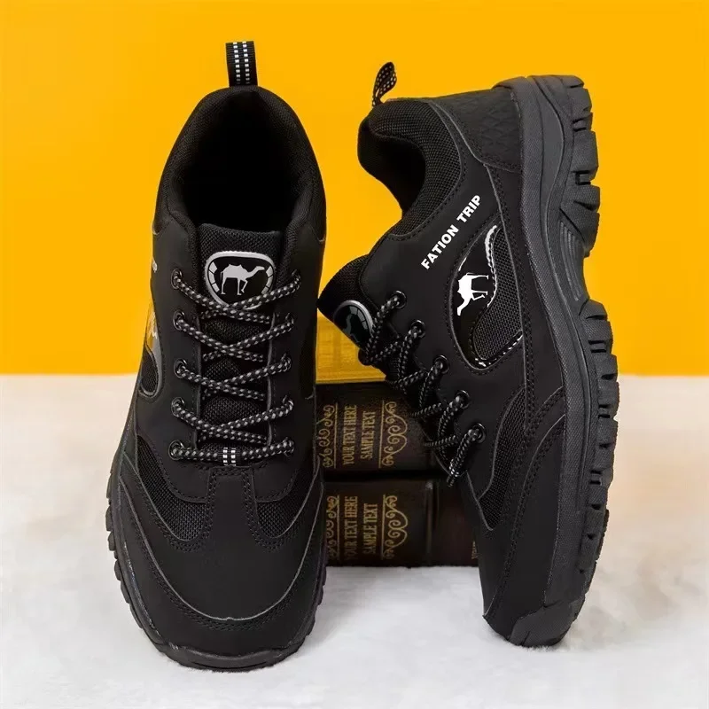 Outdoor Men's Sneakers Non Slip Breathable Men Hiking Shoes Fashion Soft Soled Running Shoes Comfortable Lightweight Walk Shoes