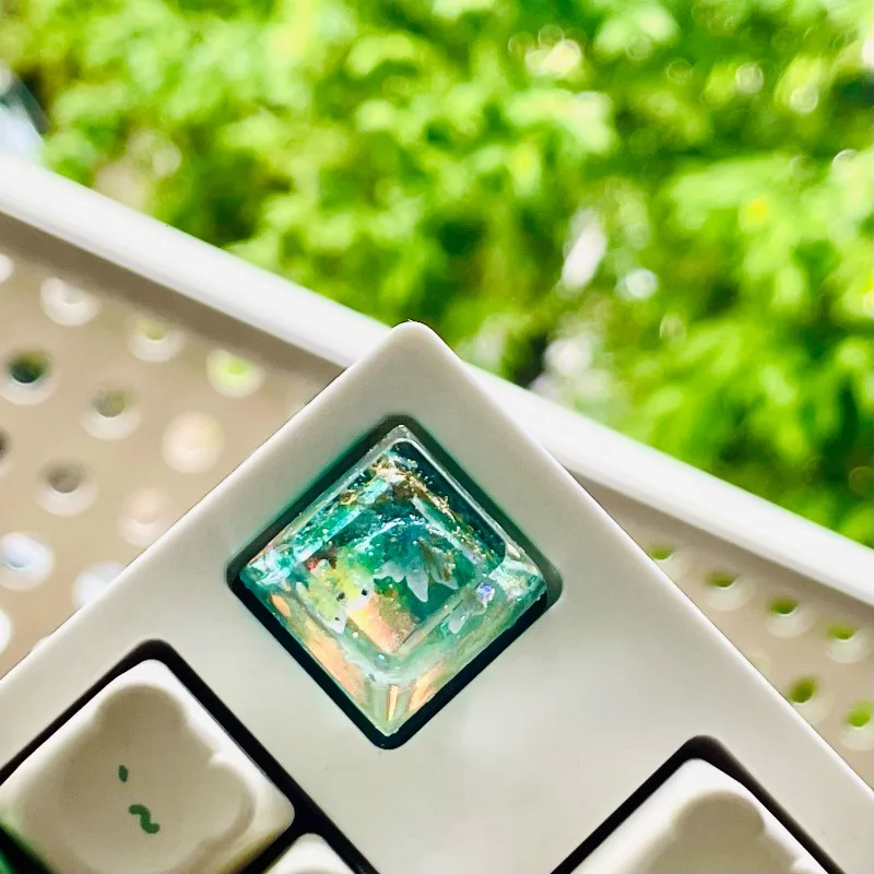 Goldfish Resin Keycaps SA Profile Custom Keyboard Personalized Artisan Key Caps Mechanical Keyboard Accessories Gift Cartoon